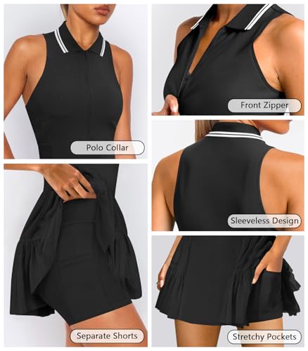 Hragc Pleated Ruffle Golf Dress