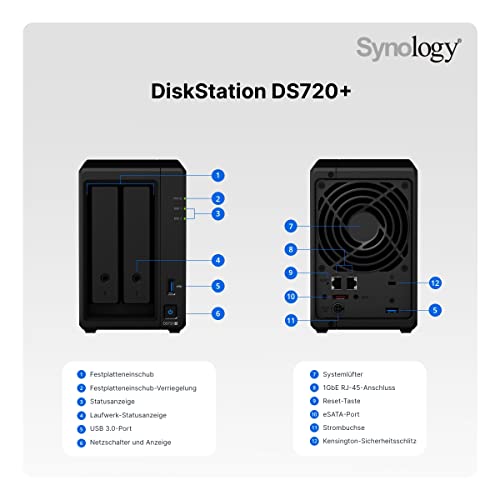 Image of Synology 2 bay NAS DiskStation DS720+ (Diskless)
