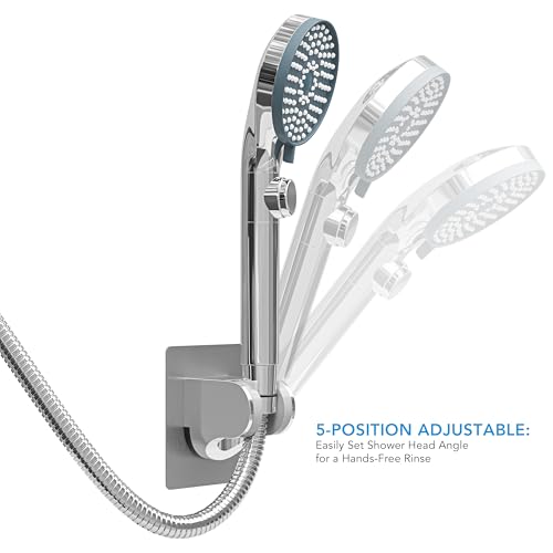Image of RV Shower Head with Hose ABS Outdoor RV Shower Hose Kit Replacement with ON /OFF Switch for RV, Trailer, Campers, Motorhomes, Fifth Wheels, Boats (Chrome)