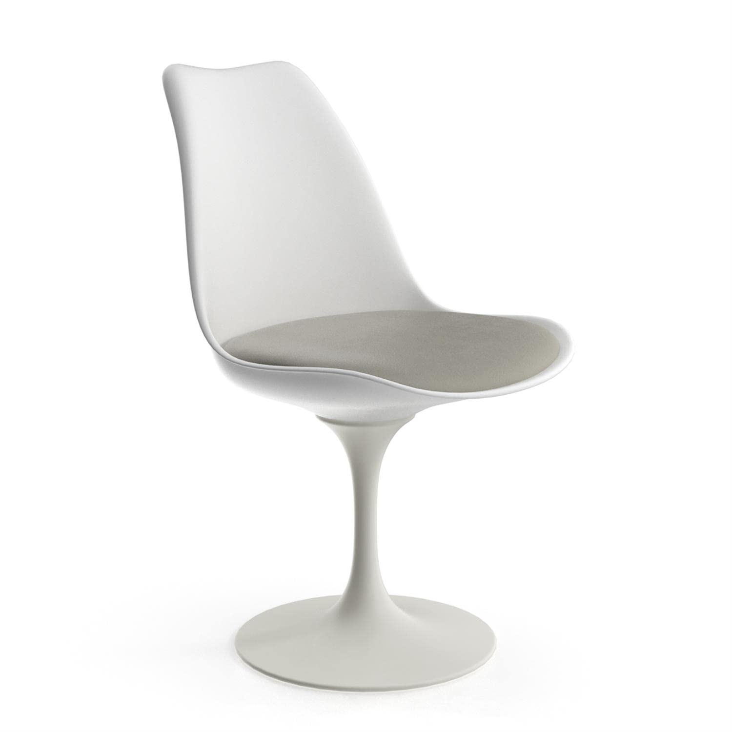 Aeon Furniture Maggie Side Chair in White and Grey Seat Finish AE8055-Wht-Grey