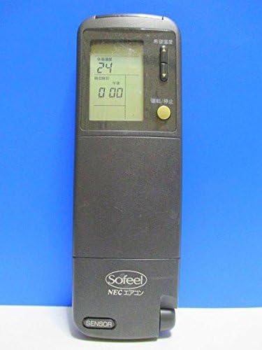 Фронт view of the NEC NER-Z28A(K) air conditioner remote control, showing the LCD screen and main power button.