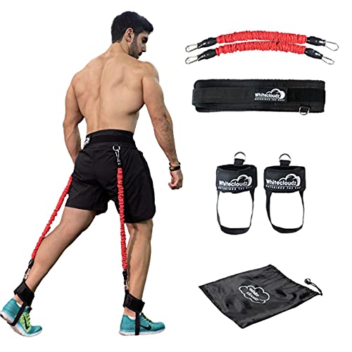 WHITECLOUDZ Vertical Jump Trainer, Professional Leg Strength Resistance Bands for Vertical Jump...