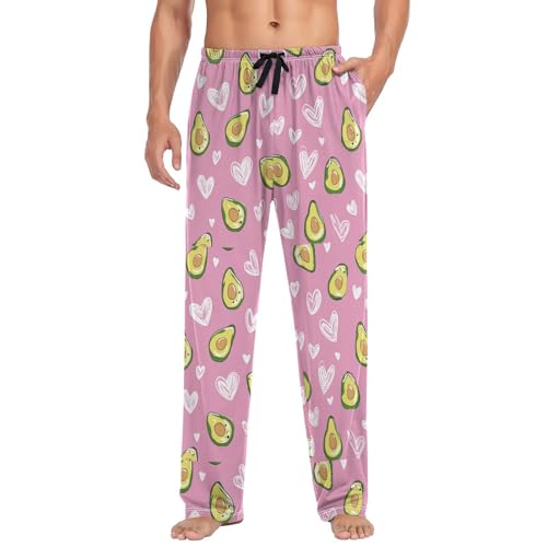 Avocado Hot Chili Peppers Pajama Pants Herbs Men's Pajama Bottoms Lounge Sleepwear PJs Casual Lightweight Sleep Pants M3