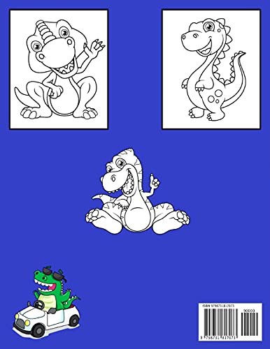 Dinosaurier Malbuch Für Kinder 4 - 8 Jahren: Das große Dino Malbuch für Kinder Geschenk für Jungen u