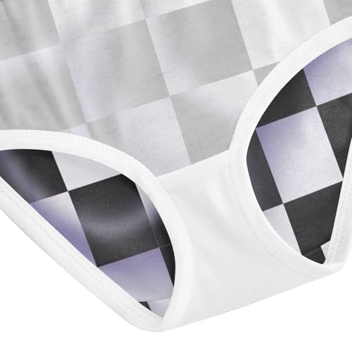 Checkerboard Squares Toddler Underwear, Girls Cotton Underwear, 2T–8 Years4
