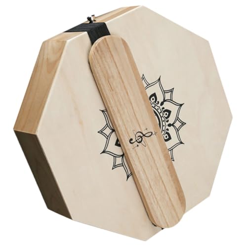 Cajon Pliable Octogonal en Bois Toyvian - Boîte Tambour Portable Beige