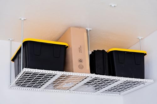 DURA-LIFT-Elevate-Adjustable-Height-Overhead-Garage-Storage-Platform--Double-Ceiling-Rack-Heavy-Duty-Steel-31-W-x-62-D-for-Garage-Organization