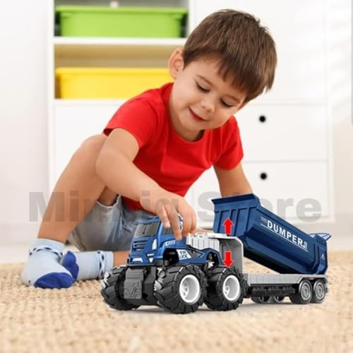 Image of Dumper Transport Truck 1:43 Metal Toys Alloy Diecast Truck Set Toy, Diecast Miniature Car Model Best Birthday Gift for Kids[Multicolor = Sent Any 1 Truck]