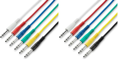 Jeu de câbles patch colorés Jack 6,3 mm pour supprimer le désordre des connexions