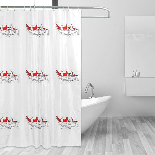 Rideau de douche sans moisissure 183x183 cm, polyester robuste anti-éclaboussure - 4