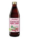 Kombucha Cereza y Menta BIO - Voelkel - caja de 6 uds de 330 ml. (Total 1980 ml.)