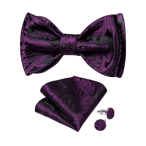 Corbata de moño de seda con diseño floral para fiesta