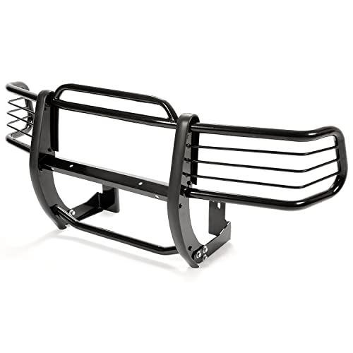 Hecasa Grille Brush Guard Compatible With 1998-2004 Chevy Chevrolet S10 Blazer S Sonoma Hombre Bravada Jimmy Envoy Steel Black Powder Coated #TOP3