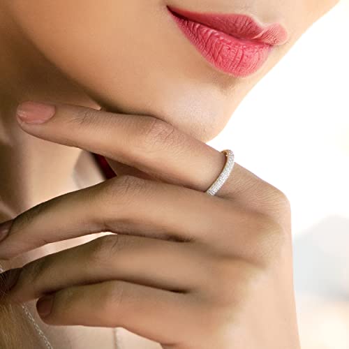 Dazzlingrock Collection Round White Diamond Stackable Wedding Band For Women (0.25 Ctw, Color I-J, Clarity I2-I3) In 10K Yellow Gold, Size 5.5 #TOP1