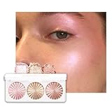 Pink Pearl Golden Champagne Bronze Rose Shimmer Glitter Highlighter Highlight Makeup Contour Powder,Glitter Face Illuminator Highlighter, Illuminator Make Up (Sunset Radiance Trio)
