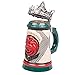 Game of Thrones House Targaryen Beer Stein, 22oz - Hand Painted Ceramic with Pewter Crown Lid - Fathers Day Gift for GOT & House of the Dragon Fans