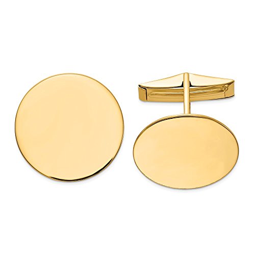 Jewels By Lux Mancuernas Circulares Oro 14K