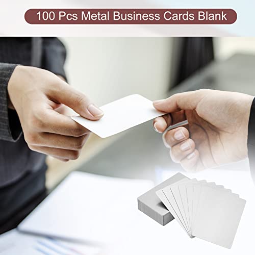 Tarjetas de metal para negocios PATIKIL de aluminio grabable para proyectos DIY 5