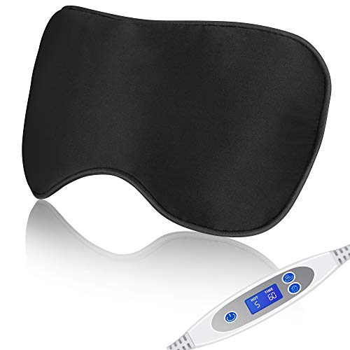 Electric Heated Eye Mask, Silk Moist Heat Warm Compress Eye Mask for Dark