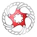 DJC Bike Brake Disc Rotor MTB Floating Brake Disc 140mm 160mm 180mm 203mm with 6 bolts Road Bike MTB BMX Steel Aluminum Brake Disc iiipro (2# red, 140mm)