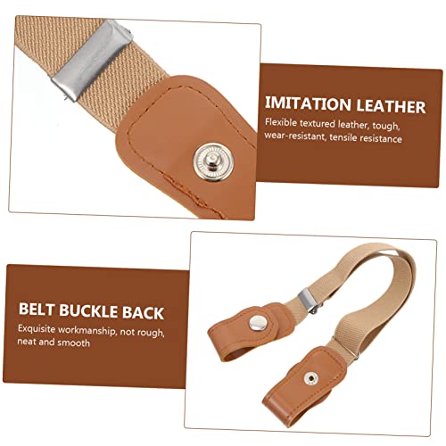 2 Pcs Elastic Waistbands with Buckles Practical Traceless Design for Comfortable Fit Adjustable Stretch Belts for Boys and Durable and Lightweight Pants Strap3