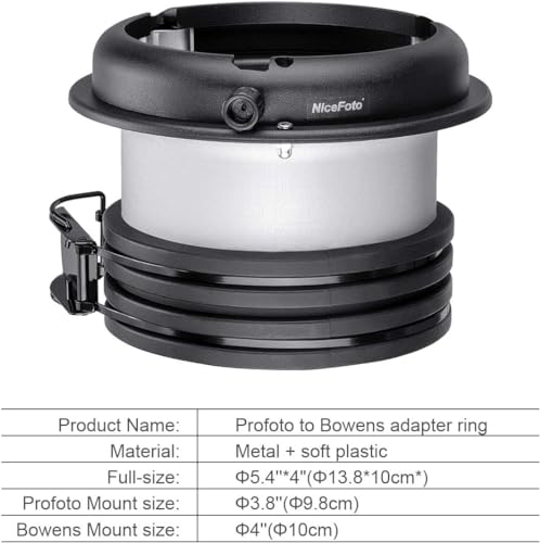 Image of Fomito SN27 Profoto to Bowens Adapter Ring, Metal and Plastic Construction, Compatible with Bowens Accessories