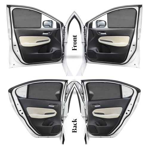 Image of Autofact Car Sunshades for Volkswagen Tiguan, UV Protection, Useful Car Accessories, Custom fit Sun Shades for Side Windows, Set of 4