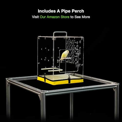 GuineaLoft™ Model-ETO Crystal Clear Acrylic Bird Cage by GuineaLoft - Used condition - Image 6