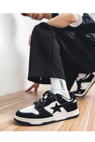 Canvas Y2K Vintage Star Pattern Lace Up Sneakers Lightweight Fashion Non Slip Casual Shoes for Teen Girls Outdoor School Streetwear Best Friend Look Pink4