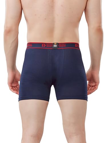 Image of Dixcy Scott Cross Trunk | Long Leg Trunks for Men | 100% Combed Cotton | Soft, Sweat-Absorbent Waistband | C-Open Front Men's Underwear | Self-Hem Leg Grip Innerwear for Man | Pack of 3