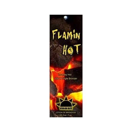 Lot of 5 Flamin Hot bronzer Tanning Lotion Packets by Most Products