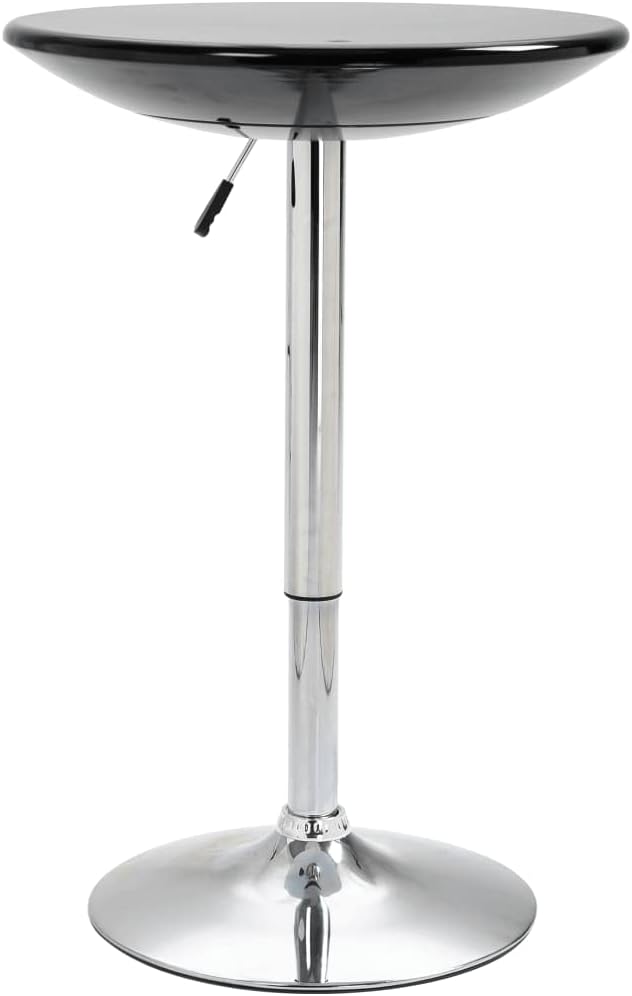 Round Pub Bar Table,Industrial Design Dining Table Casual Pub,Laptop Table,Dining Table,homeoffice Desk,Breakfast bar Table,Adjustable Bar Table Black Ø23.6 ABS