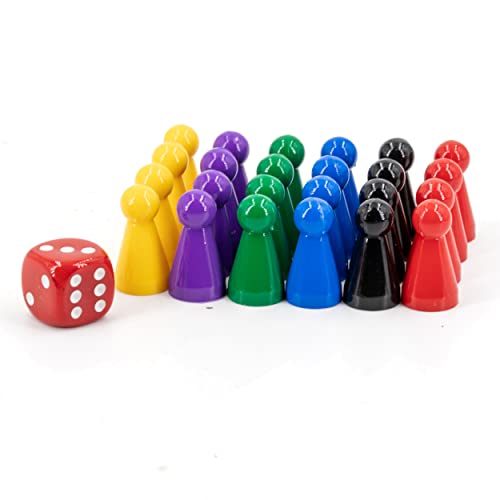 WeLoveDice Spielfiguren - Halmakegel Set/Mühle Steine - Made in Germany (Mehrfarbig)