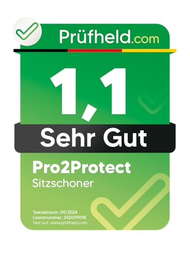 Pro2Protect [2X Test SEHR GUT] Autositzschoner Vordersitze | WASSERDICHT | 1er Set | Autositzbezüge Sitzauflage Sitzbezüge Auto | Schonbezug vorne Autositzauflage Sitzschoner Auto Zubehör Innenraum