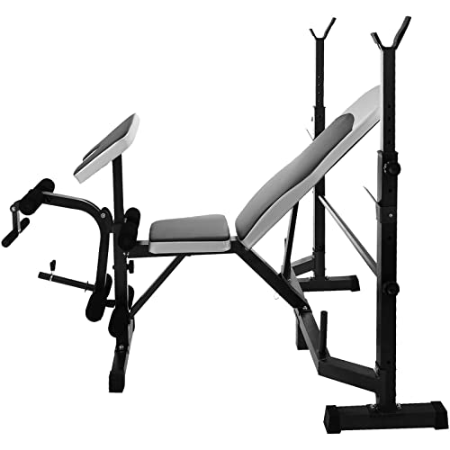 QWVDS Verstelbare Full Body Workout Bank Opvouwbare Bank Multifunctionele Utility Gewichthefbank - Image 6