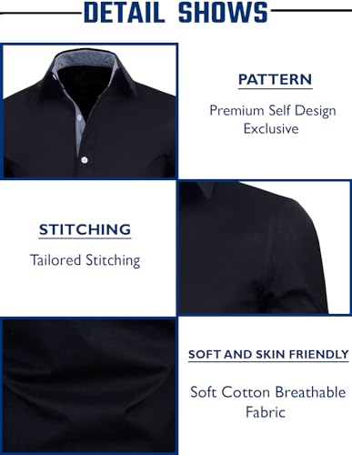 Image of Zombom Men's Combo Regular Fit Cotton Blend Full Sleeve Casual Shirts Pack of 3