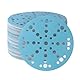 48 Stück Schleifpapier 150 mm Klett 40er Körnung Schleifpapier 49 Löcher Keramik Schleifscheiben Blau Staubentfernung Schleifpapier für Holz Metall Auto