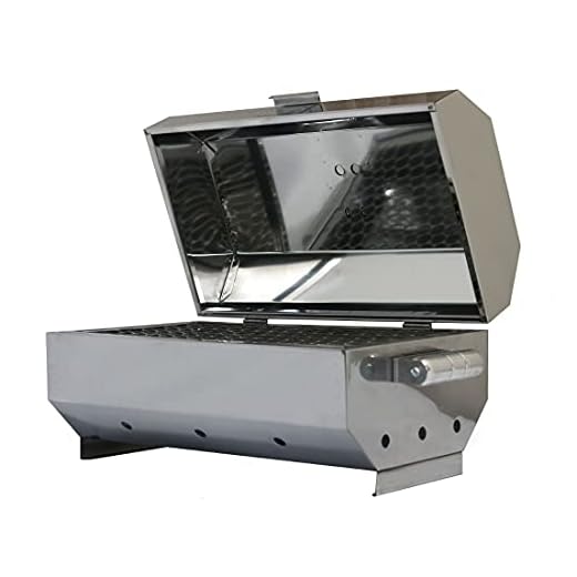 Churrasqueira de Inox 430 a Bafo de Mesa + Grelha Moeda Inox