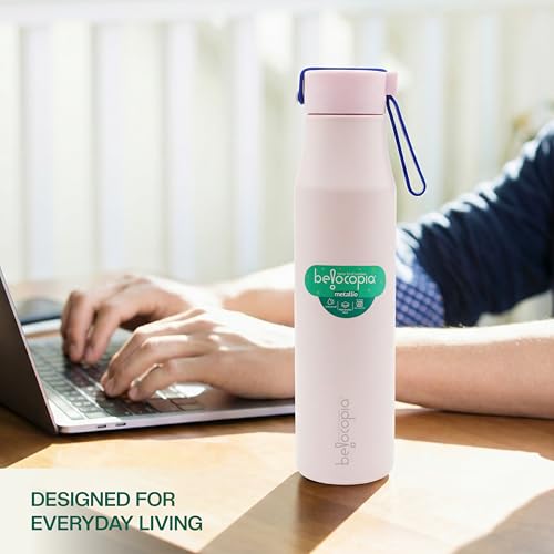 Image of Belocopia Metallio Slim Color Stainless Steel Water Bottle 700ml | Sports & Fridge Bottle | Lightweight, BPA Free | Leak-Resistant Cap | For Home, Office, Gym & Travel