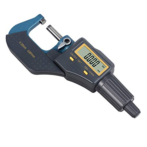 Proster LCD Compratore Millesimale 0-1' Micrometro Elettronico Esterno Calibro Digitale Modalità...