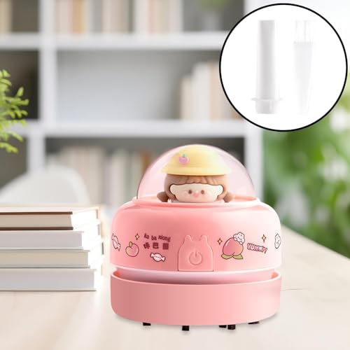 Aspiradora de mano mini de escritorio rosa para limpieza infantil 6
