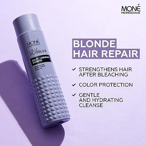 MONÉ PROFESSIONAL Shampoo for Bleached hair Blonde (dye and natural), Keratin based, Colour reviving and vibrancy - Image 2
