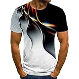 UNDERZY Funny T Shirt Black Lightning Pattern 3Dt Camisa Hombre Verano...