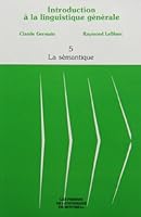 Introduction a la linguistique generale: Donnees de base, exercices et corrige 2760605485 Book Cover