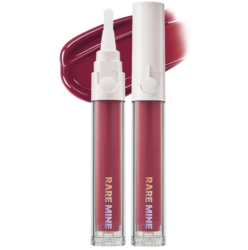 Image of Glassy Glow Lip Stain Tint - Long Lasting Lip Velvet | Clicker Pen Type | Pure Silicone Tip | Airless Fresh-Lock | Smudge-Proof | High-Shine Finish | 5ml | Made in Korea (04 Better)