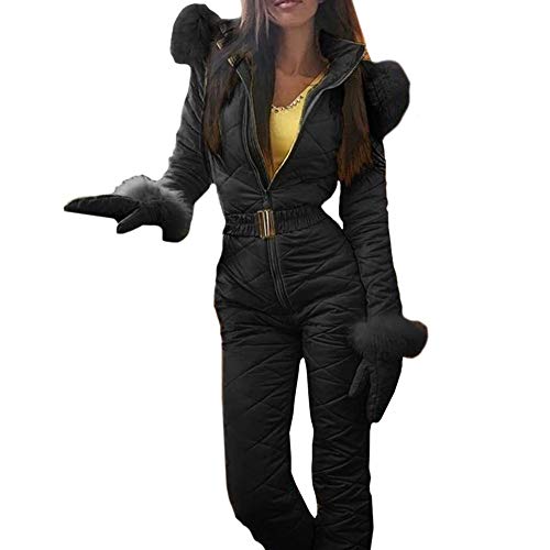 Brownrolly Tuta da Sci da Donna, Tuta da Neve Calda Invernale da Donna Pantaloni Sportivi all'aperto Tuta da Sci Tuta da Pioggia Muta per Sci, Sport, Regalo