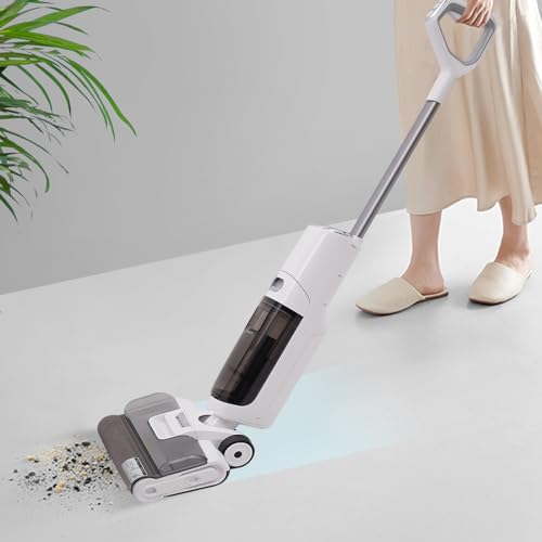 LUNICASHA Smart Wet Dry Vacuum, Cordless Floor Cleaner Machine, Vacuum Mop All in One Comb, Wet Dry Vacuum Cleaner, Great for Multi-Surface, LCD Display, Brushless Motor, Long Runtime
