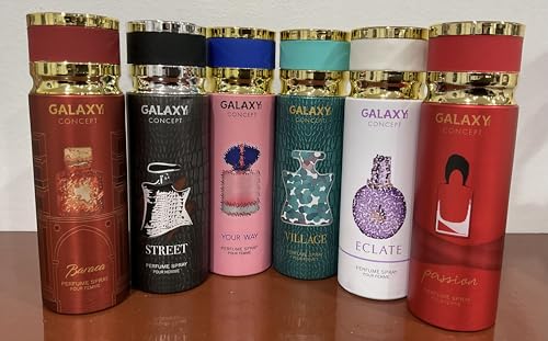 (MIX 12PACK) Your Way-Baraca-Perla Passion-Eclate-Street-Village Perfume Spray 200ml 6.76oz Made in UAE