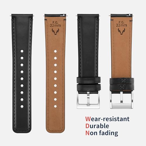 Fullmosa Leder Uhrenarmband Vintage-Ersatzarmband, Uhrenarmband 22mm 20mm 24mm 19mm 18mm Armband Uhr Zubeh&ouml;r f&uuml;r Herren Damen, Uhrband f&uuml;r Smartwatch und Universal-Uhren