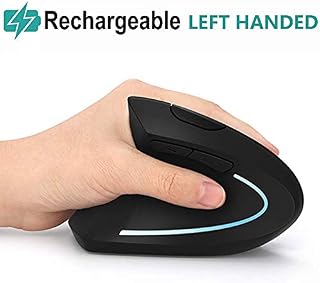 Left Handed Mouse, Lefty Ergonomic Wireless Mouse - Acedada Rechargeable 2.4G Left H